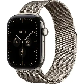 Smart hodinky - Apple Watch Series 12 GPS + Cellular 46mm Natural Titanium Case with Natural Milanese Loop - M/L - 1