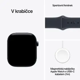 Smart hodinky - Apple Watch Series 12 GPS + Cellular 42mm Night Blue Ceramic Case with Navy Blue Sport Band - S/M - 7