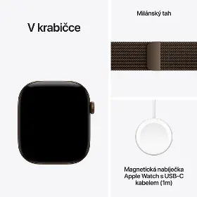 Smart hodinky - Apple Watch Series 12 GPS 42mm Dark Bronze Aluminium Case with Dark Bronze Milanese Loop - 7
