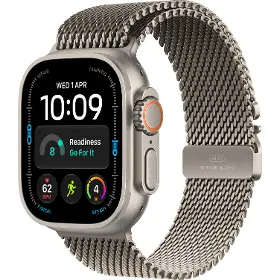 Smart hodinky - Apple Watch Ultra 4 GPS + Cellular 49mm Natural Titanium Case with Natural Titanium Milanese Loop - L - 1