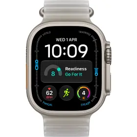 Smart hodinky - Apple Watch Ultra 4 GPS + Cellular 49mm Natural Titanium Case with Translucent Grey Ocean Band - 2