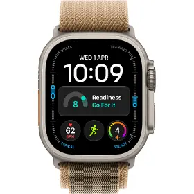 Smart hodinky - Apple Watch Ultra 4 GPS + Cellular 49mm Natural Titanium Case with Desert Alpine Loop - S - 2
