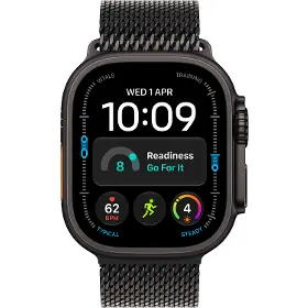 Smart hodinky - Apple Watch Ultra 4 GPS + Cellular 49mm Black Titanium Case with Black Titanium Milanese Loop - L - 2