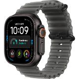 Apple Watch Ultra 4 GPS + Cellular 49mm Black Titanium Case with Translucent Black Ocean Band