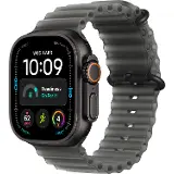 Apple Watch Ultra 4 GPS + Cellular 49mm Black Titanium Case with Translucent Black Ocean Band