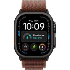 Smart hodinky - Apple Watch Ultra 4 GPS + Cellular 49mm Black Titanium Case with Burgundy Alpine Loop - S - 2