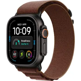 Smart hodinky - Apple Watch Ultra 4 GPS + Cellular 49mm Black Titanium Case with Burgundy Alpine Loop - L - 1