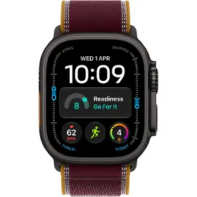 Smart hodinky - Apple Watch Ultra 4 GPS + Cellular 49mm Black Titanium Case with Burgundy Trail Loop - S/M - 2