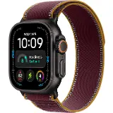Apple Watch Ultra 4 GPS + Cellular 49mm Black Titanium Case with Burgundy Trail Loop - S/M
