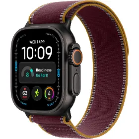 Smart hodinky - Apple Watch Ultra 4 GPS + Cellular 49mm Black Titanium Case with Burgundy Trail Loop - S/M - 1