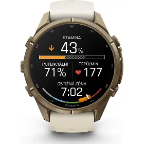 Smart hodinky - Garmin fēnix 9 Pro 43mm Autumn Gold Titanium Cream/French Gray - 2