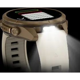 Smart hodinky - Garmin fēnix 9 Pro 43mm Autumn Gold Titanium Cream/French Gray - 6