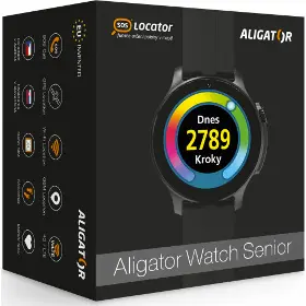 Smart hodinky - Aligator Watch Senior 4G/LTE Black - 9