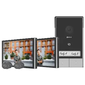 Smart domovní zvonek - Ezviz Chytrý domácí interkom HP7 2-Family Kit-EU - 1
