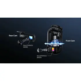 Kamera do auta - 70mai 4K Omni X800 Dual + RC14 + SD karta 128GB černá - 3