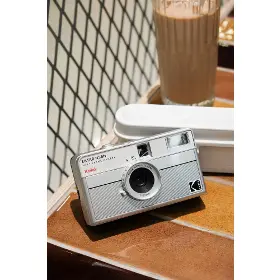 Analogový fotoaparát - Kodak EKTAR H35N Camera Striped Silver - 7