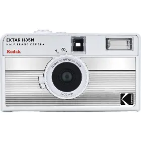 Analogový fotoaparát - Kodak EKTAR H35N Camera Striped Silver - 1