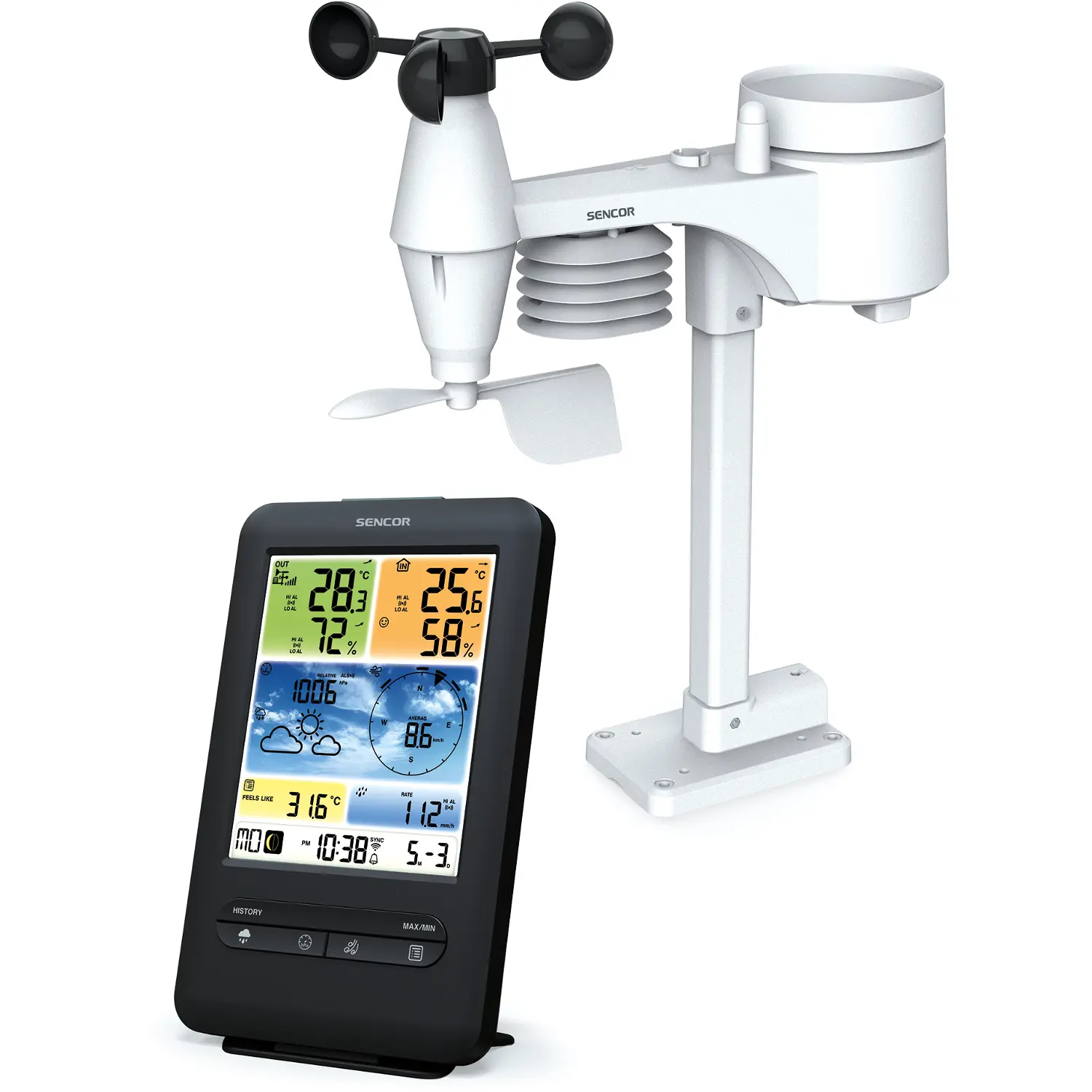 Sencor SWS 9898 WiFi Meteostanice – fotografie 1