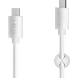 FIXED USB-C/USB-C, 3A, 1m biely