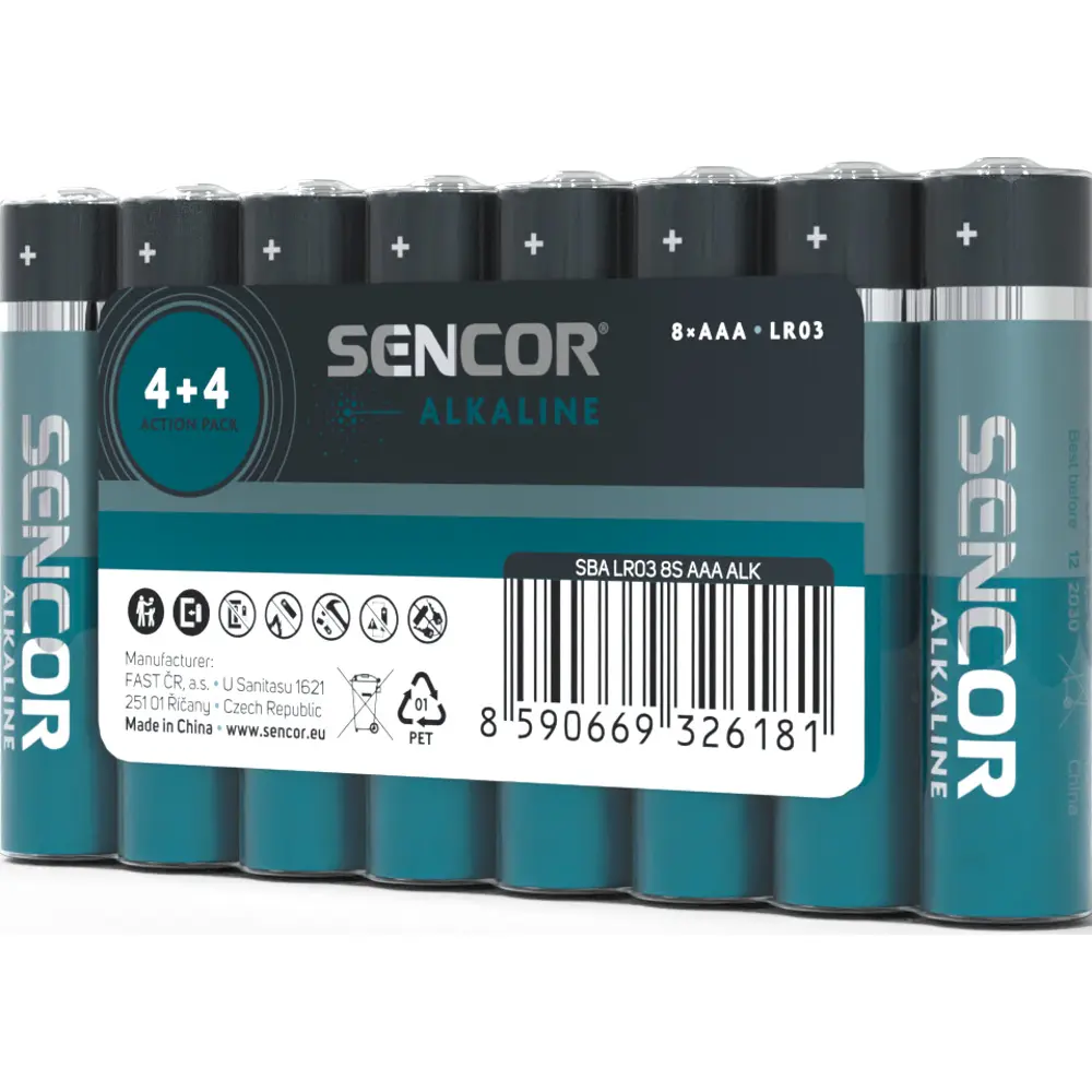 Sencor SBA LR03 8S AAA Alk Baterie – fotografie 1