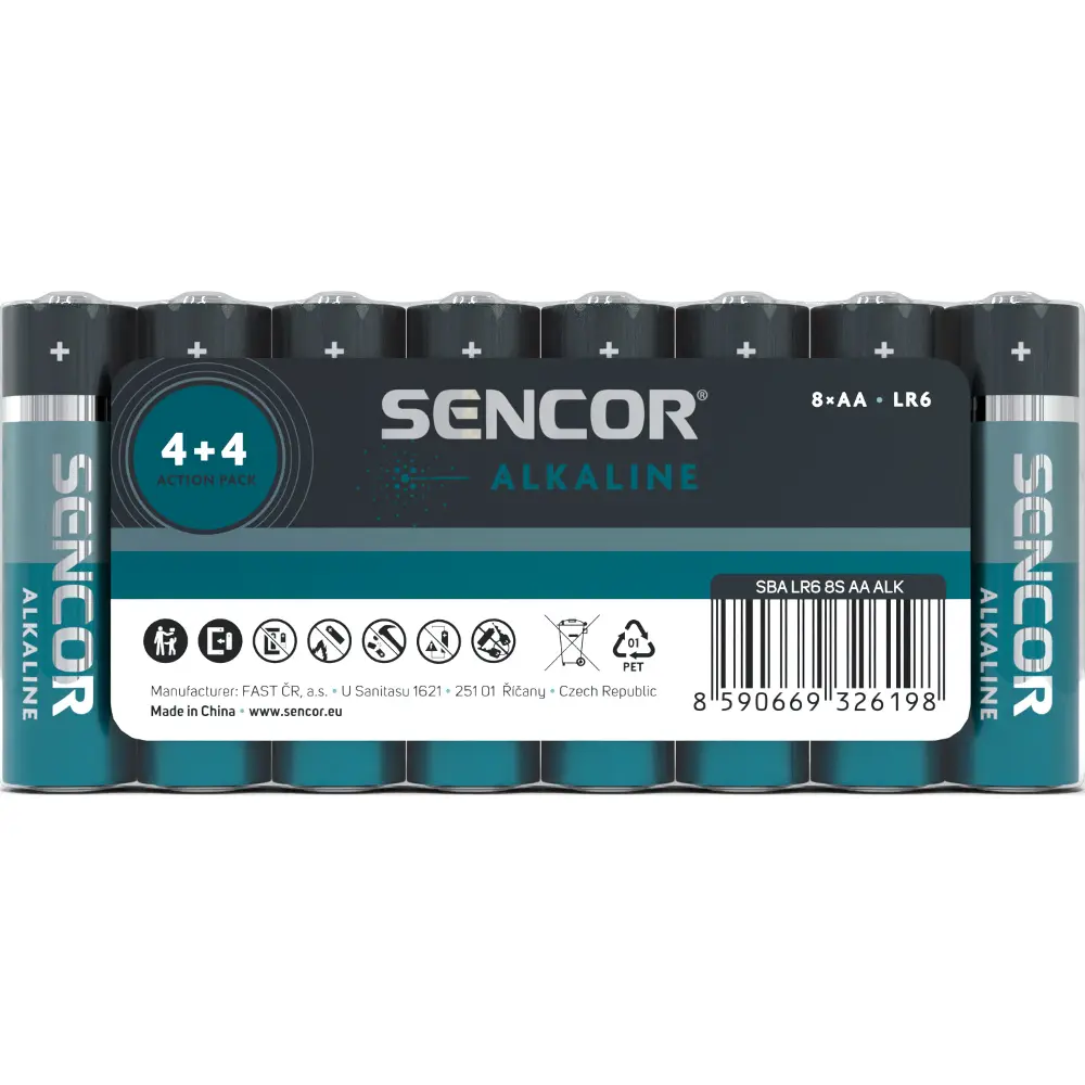 Sencor SBA LR6 8S AA Alk Baterie – fotografie 1