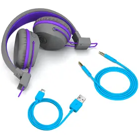 Slúchadlá bezdrôtové - JLAB JBuddies Studio Kids Wireless Grey/Violet - 3