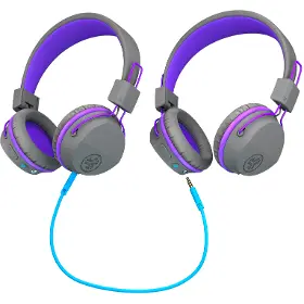 Slúchadlá bezdrôtové - JLAB JBuddies Studio Kids Wireless Grey/Violet - 4