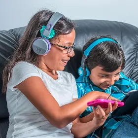 Slúchadlá bezdrôtové - JLAB JBuddies Studio Kids Wireless Grey/Violet - 5