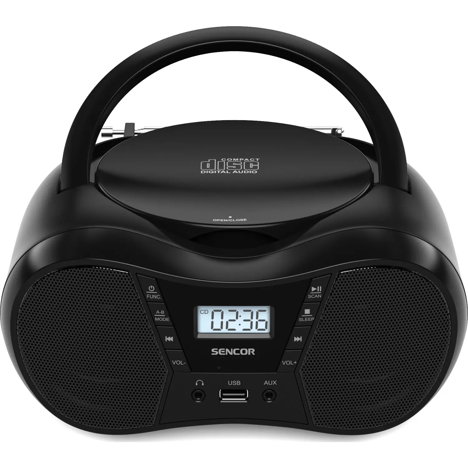 Sencor SPT 2300 CD/MP3/USB/BT Black Radiopřijímač s CD