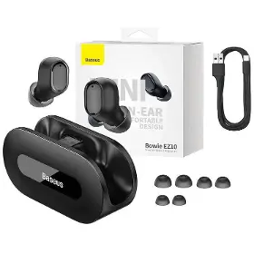 True Wireless sluchátka - Baseus Bowie EZ10 Black - 1