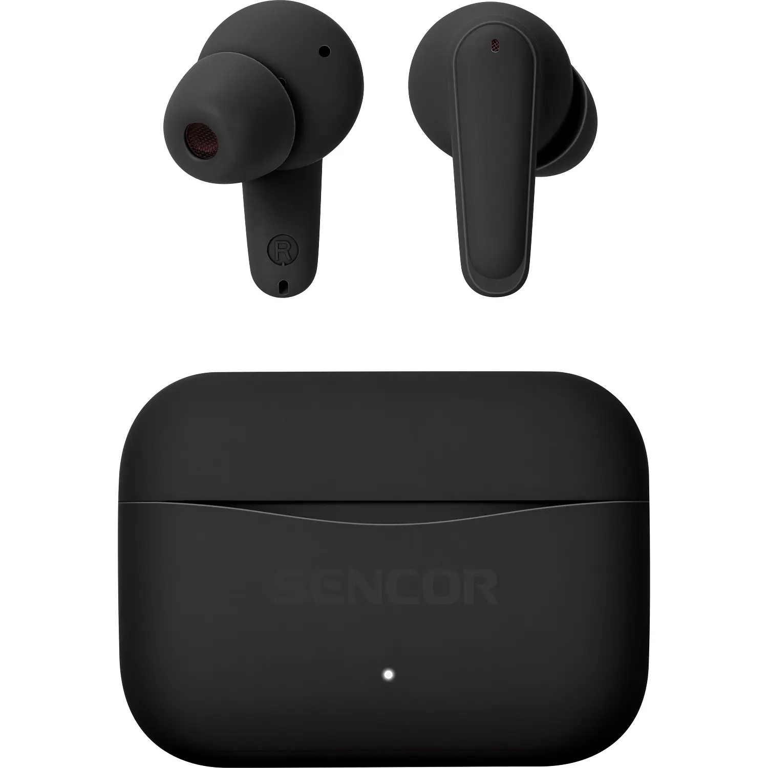 Sencor SEP Grim Black True Wireless sluchátka – fotografie 1