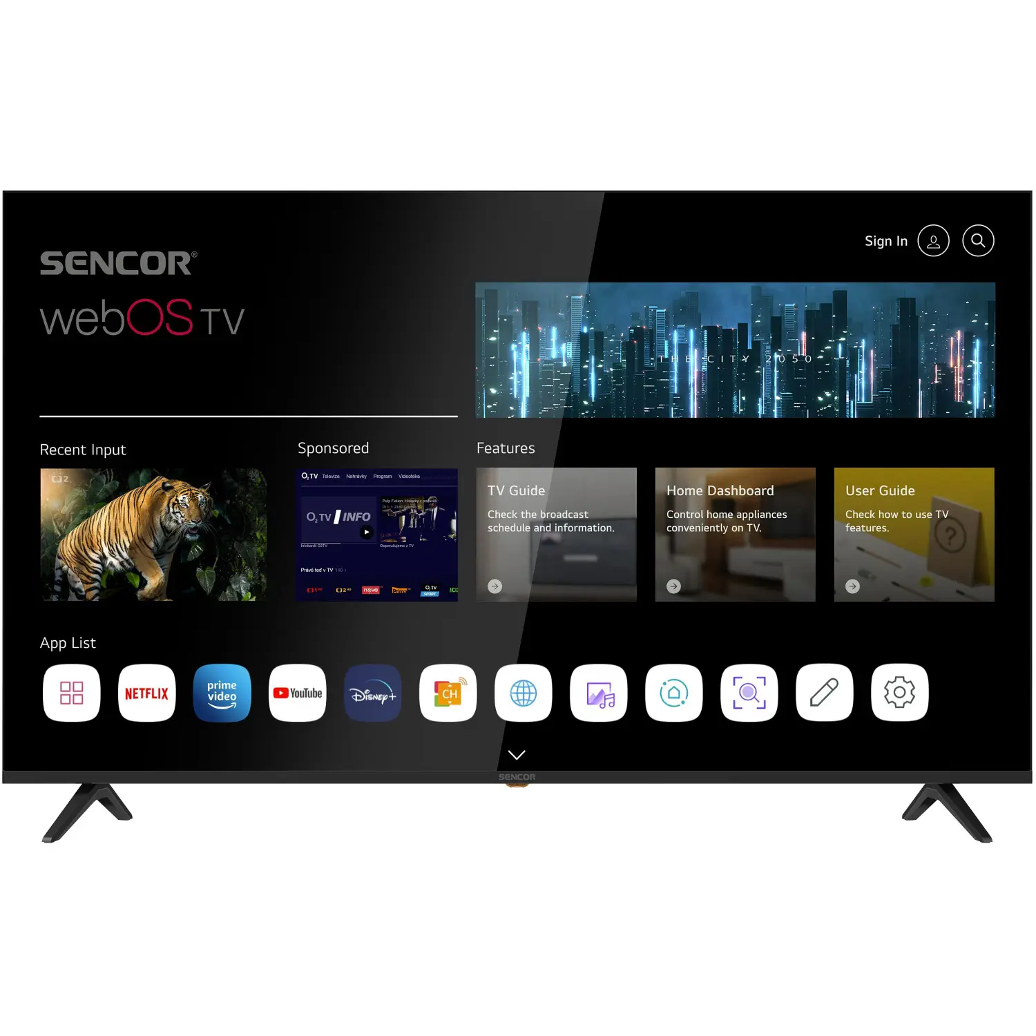 Sencor SLE 65US804B LED televize – fotografie 1
