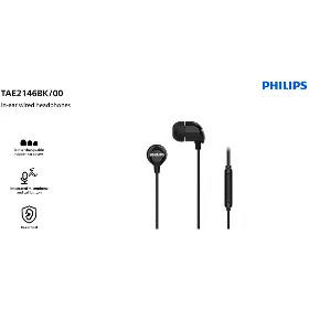 Drátová sluchátka - Philips TAE2146BK/00 - 2