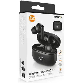 Bezdrátová sluchátka - Aligator PRO3 TWS06 Black - 7