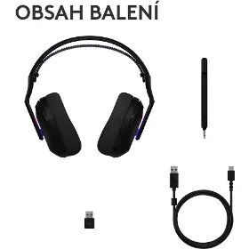 Bezdrátová sluchátka - Logitech G522 Black - 9