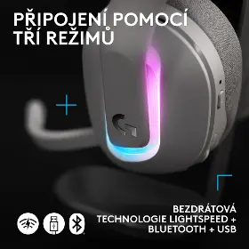 Bezdrátová sluchátka - Logitech G522 White - 12