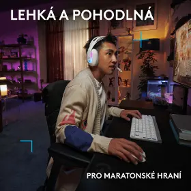 Bezdrátová sluchátka - Logitech G522 White - 13