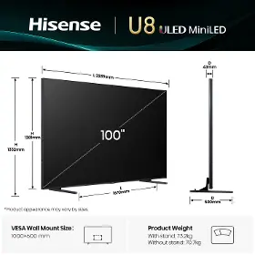 QLED televízor - Hisense 100U8Q - 4