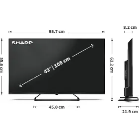QLED televize - Sharp 43HP6265E - 8