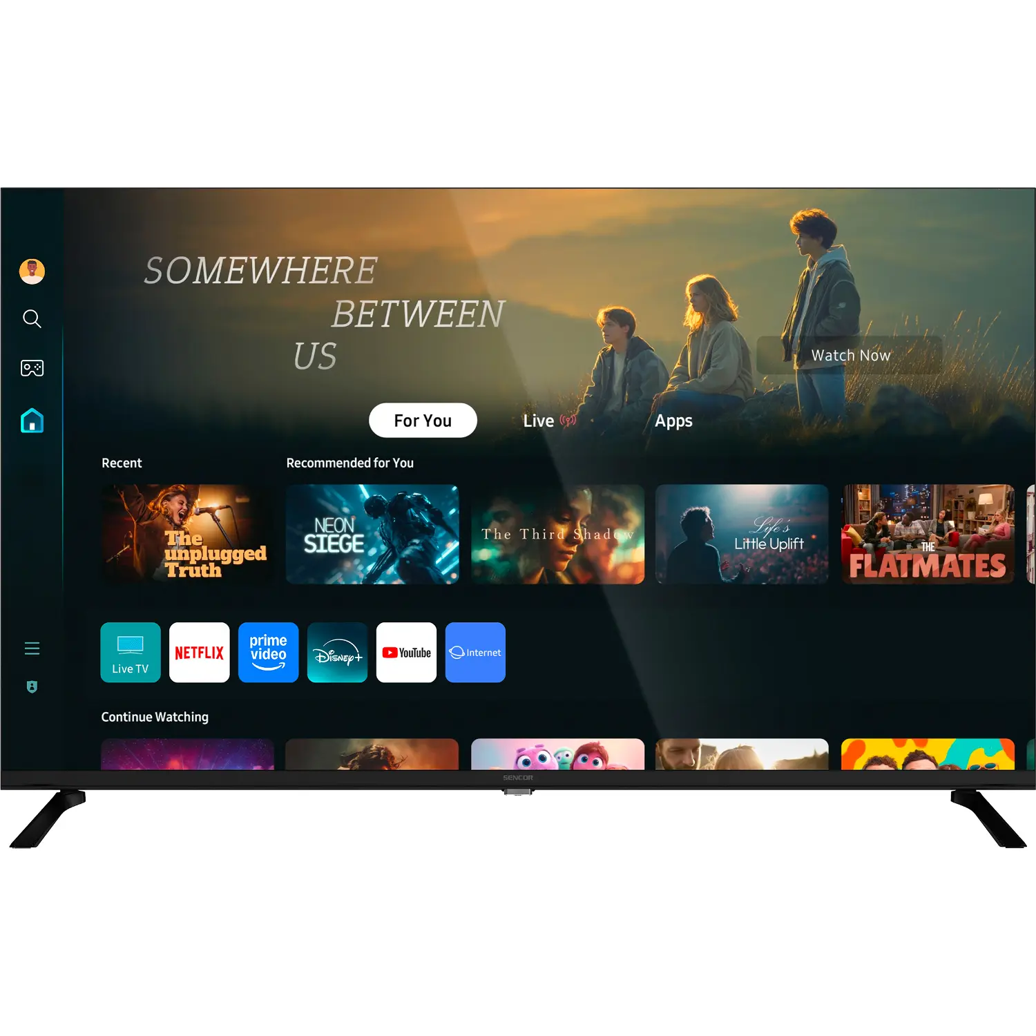 Sencor SLE 43TQU770B QLED televize – fotografie 1