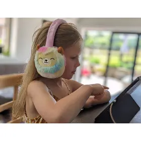 Bezdrátová sluchátka - Lazerbuilt Squishmallows Plush Bluetooth Headphones - Leonard - 4