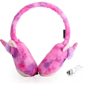 Bezdrátová sluchátka - Lazerbuilt Squishmallows Plush Bluetooth Headphones - Lola - 2