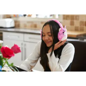 Bezdrátová sluchátka - Lazerbuilt Squishmallows Plush Bluetooth Headphones - Lola - 6