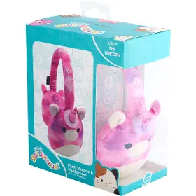 Bezdrátová sluchátka - Lazerbuilt Squishmallows Plush Bluetooth Headphones - Lola - 7