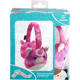 Bezdrátová sluchátka - Lazerbuilt Squishmallows Plush Bluetooth Headphones - Lola - 8