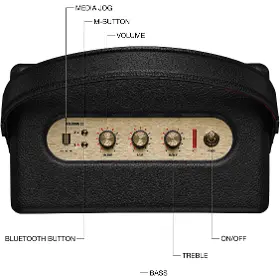 Bezdrôtový reproduktor - Marshall Killburn III Black & Brass - 3