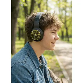 Bezdrátová sluchátka - Lazerbuilt Minions Light-Up Bluetooth Headphones - 12