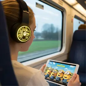 Bezdrátová sluchátka - Lazerbuilt Minions Light-Up Bluetooth Headphones - 14