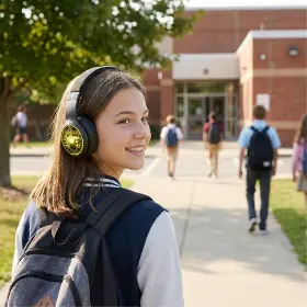 Bezdrátová sluchátka - Lazerbuilt Minions Light-Up Bluetooth Headphones - 15