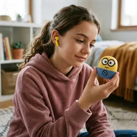 True Wireless sluchátka - Lazerbuilt Minions TWS Earphones - 9